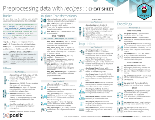 Preprocessing data with recipes