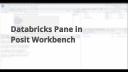 Databricks Pane in Posit Workbench